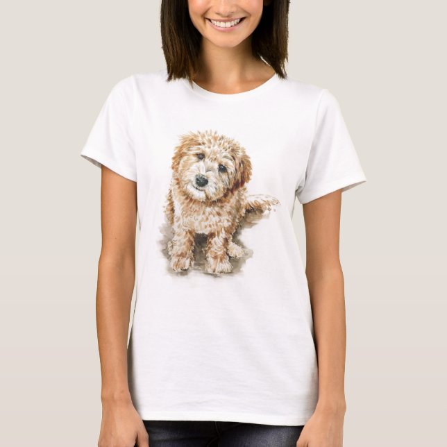 Camiseta Larry, o filhote Labradoodle (Frente)