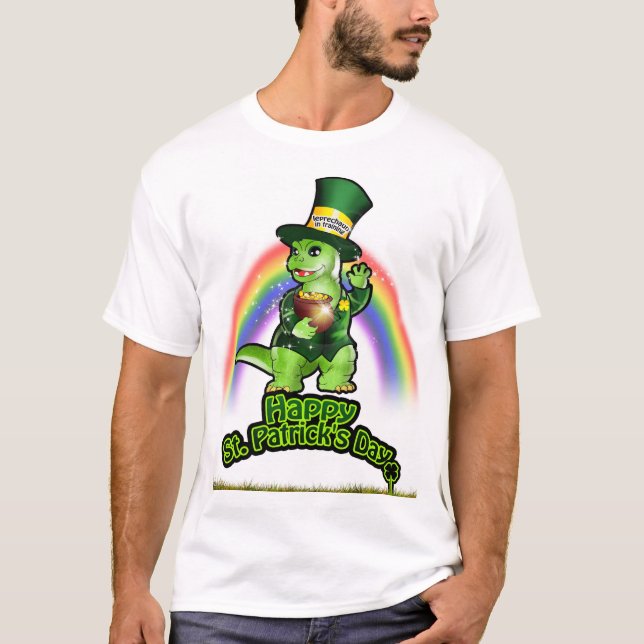 Camiseta Larry o Leprechaun em Treinamento (Frente)