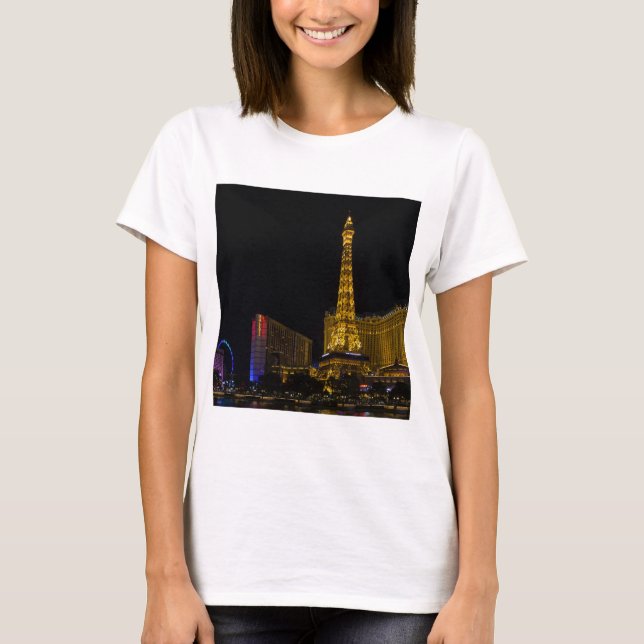 Camiseta Las Vegas à noite (Frente)