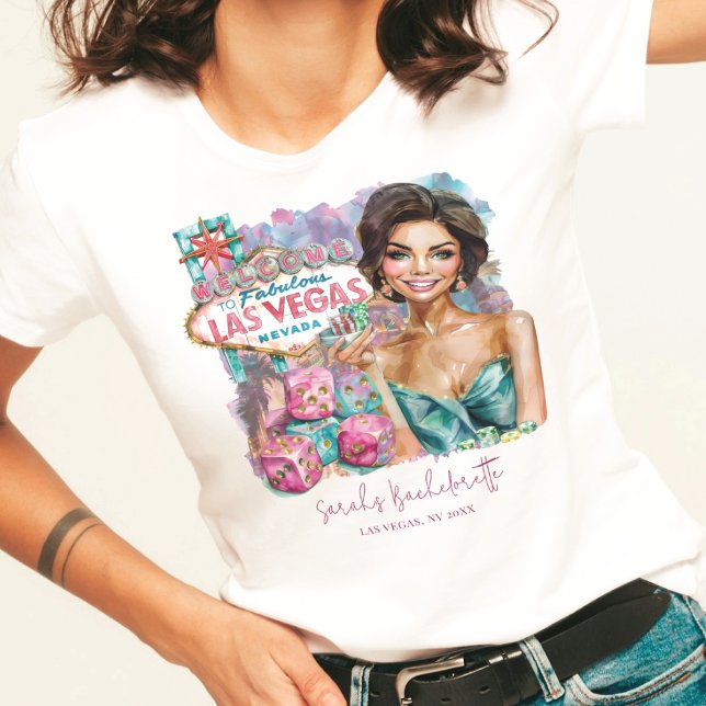 Camiseta Las Vegas Bachelorette Elegant Girl (Criador carregado)