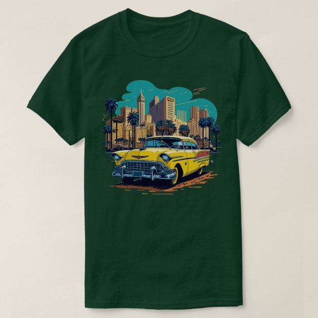 Camiseta Las Vegas Focou No Chevrolet Bel Air De 1955 (Frente do Design)