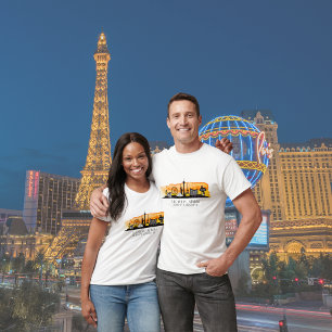 Camiseta Las Vegas Skyline Latitude e Longitude