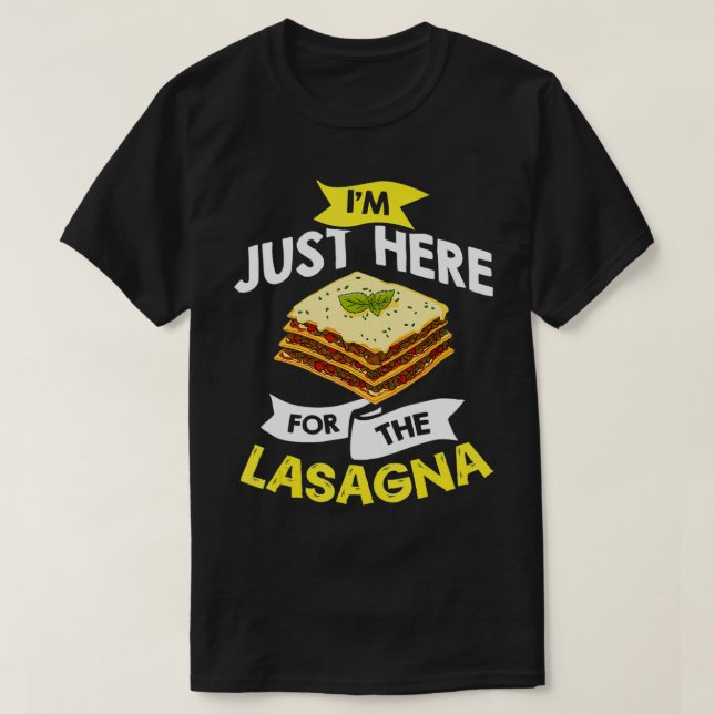 Camiseta Lasagna recebe macarrão vegetal (Frente do Design)