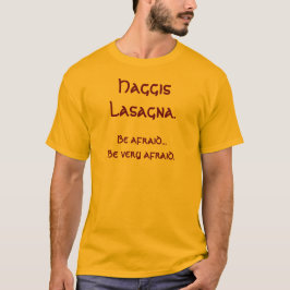 Camiseta Lasanhas de Haggis com recipie