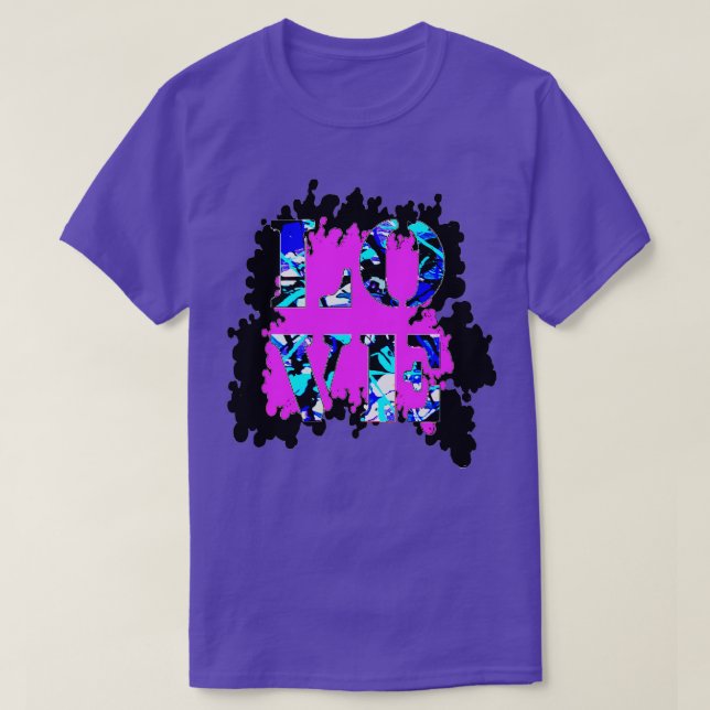 Camiseta lasca de amor roxo (Frente do Design)