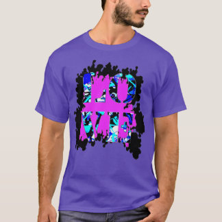 Camiseta lasca de amor roxo