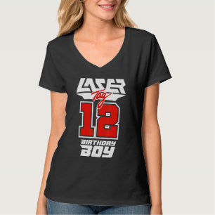 Camiseta Lasertag 12 Anos Aniversário Tag Laser Para Menino