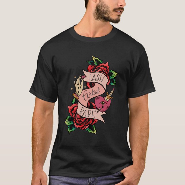 Camiseta Lash Artist Babe Lashes Lash Tech Eyelashes Lash A (Frente)