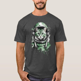 Camiseta Lash de Gato do Astronauta Verde