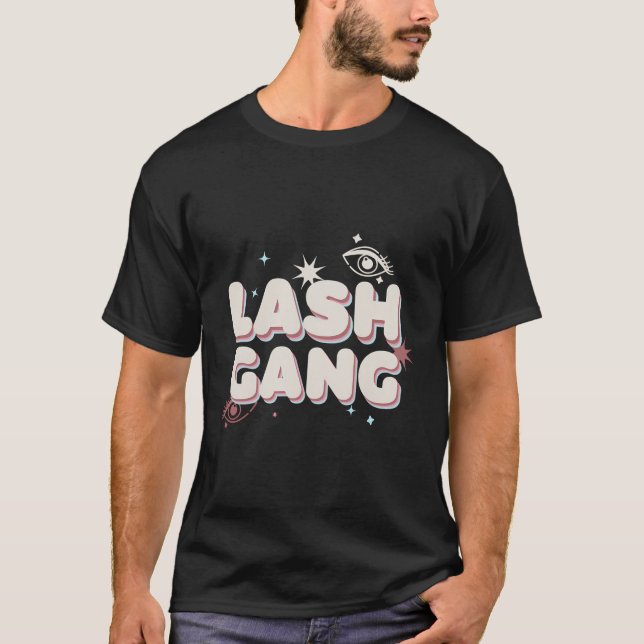 Camiseta Lash Gang Halloween Eyelashes Lash Tech Lash Artis (Frente)