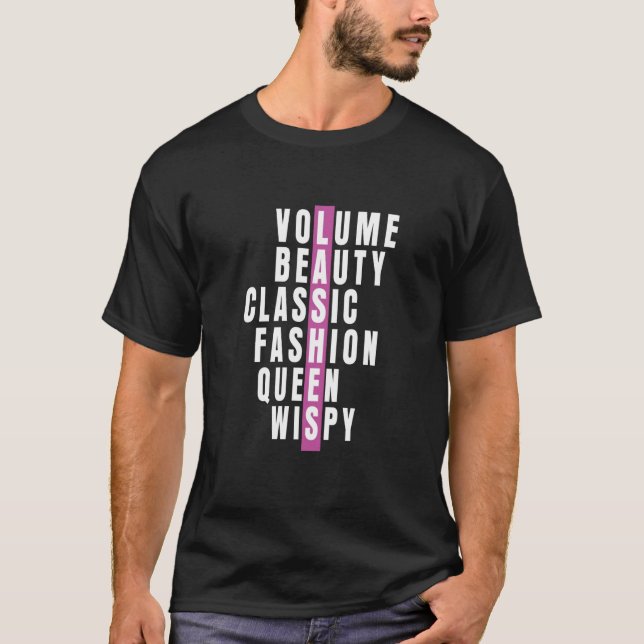 Camiseta Lash Volume Classic Lashes Lash Tech Eyelash Artis (Frente)