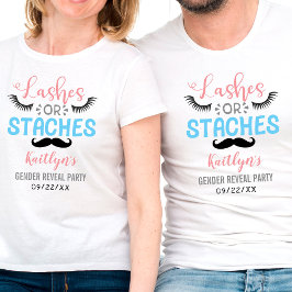 Camiseta "Lashes Or Staches" Partido Moderno da Revelação d