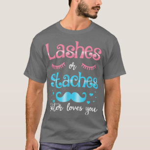 Camiseta Lashes Ou Pistas Irmã Ama Sua Revelação De Gênero