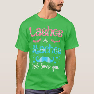 Camiseta Lashes Ou Pistas Pai Ama Sua Revelação De Gênero