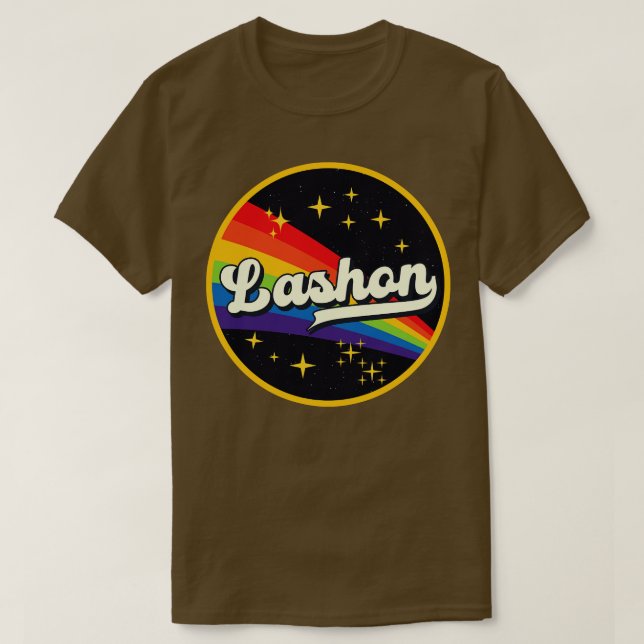 Camiseta Lashon Rainbow In Space Vintage Style (Frente do Design)