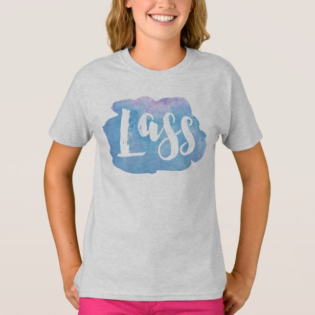 Camiseta Lass, Scottish, Dialeto Inglês Norte (Frente)
