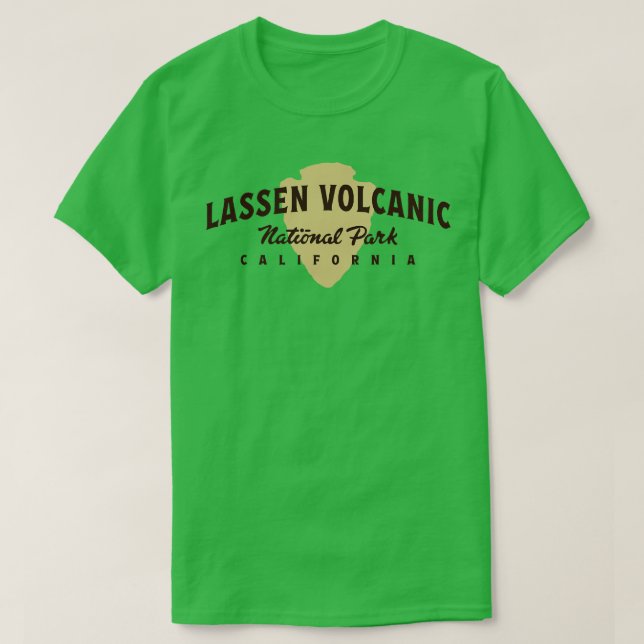 Camiseta Lassen: Parque Nacional Vulcânico Arrancado Texto  (Frente do Design)