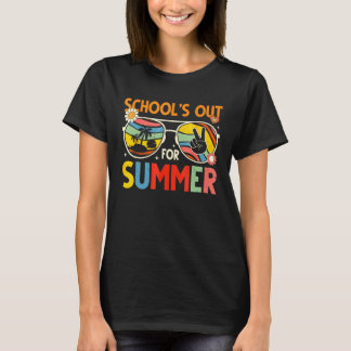 Camiseta Last Day Of School Retro Schools Out For Summer Te