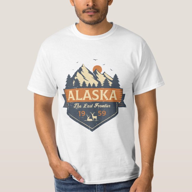 Camiseta Last Frontier Retro Alaska  (Frente)