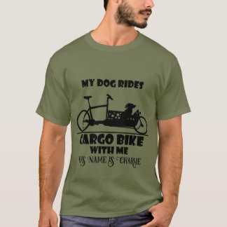 Camiseta Lastenfahrrad, Cargo bike, Hund mit Name,