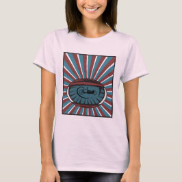 Camiseta Lastenrad im Auge mit Strahlen