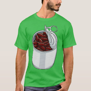 Camiseta Lata De Feijão Feijão Vermelho Feijão Cozido