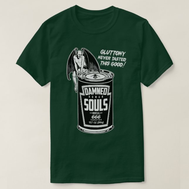 Camiseta Lata De Malditas Almas Humanas (Frente do Design)