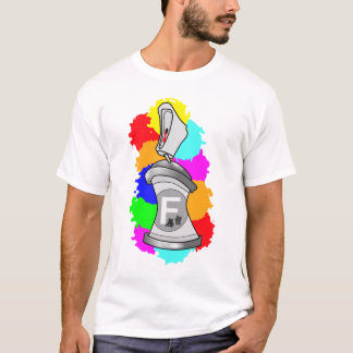 CAMISETA LATA DE PULVERIZADOR DA ARTE DO METRO DA MANCHA DA
