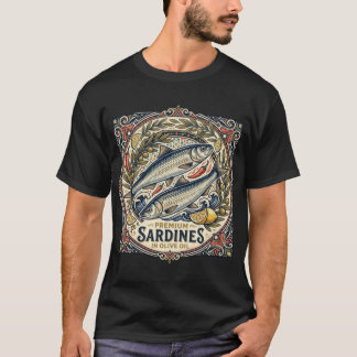 Camiseta Lata de Sardinha Marroquina Vintage Retro Costeiro