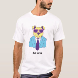 Camiseta Latido Capone - Buldogue em Conjunto Azul