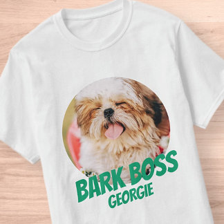 Camiseta Latido Chefe Pet Dog Foto Moderna Legal Simples