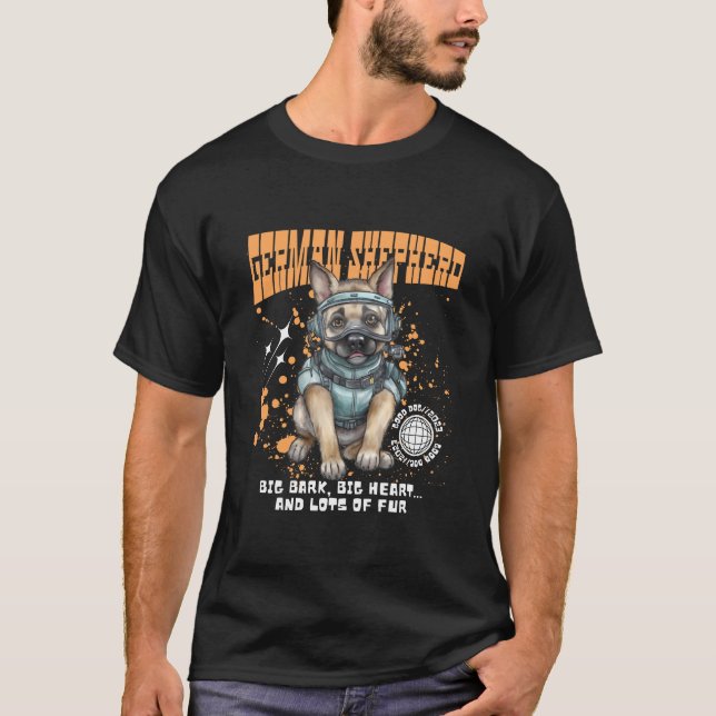 Camiseta latido de Pastor Alemão (Frente)