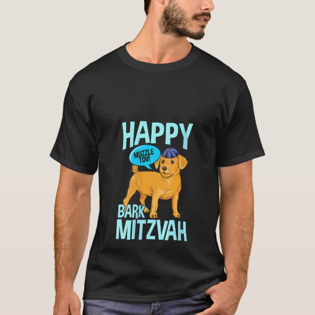 Camiseta Latido feminino Mitzvah Cachorro Engraçado Bar jud (Frente)