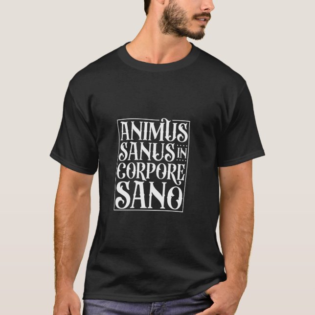 Camiseta Latim - Uma mente sã num corpo são (Frente)