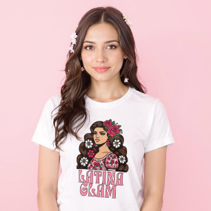 Camiseta Latina Glam Espanhol que empodera Bonita Mulher