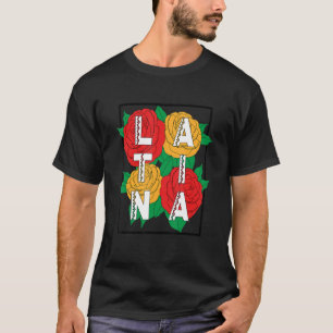 Camiseta Latina Herança Flor Tradicional Cultural