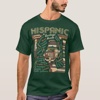 Camiseta Latina Mulher latina Herança hispânica Mês latino 