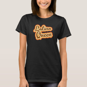 Camiseta Latina Queen Retro Vintage Style Graphic Girls Spa