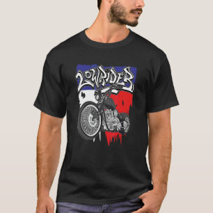 Camiseta Latino Vicla Bandeira do Texas Motocicletas Chic