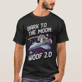 Camiseta Latir para a Lua: Pixel Space Pup 2.0