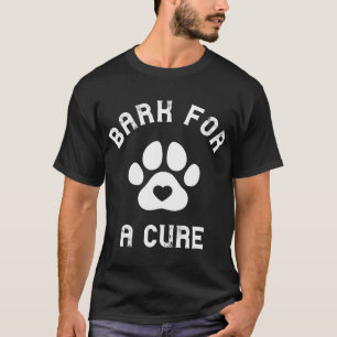 Camiseta Latir Por Uma Cura Impressão Pata Câncer Canino Câ