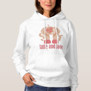 Camiseta Latite e xícara de amor, mãos e café