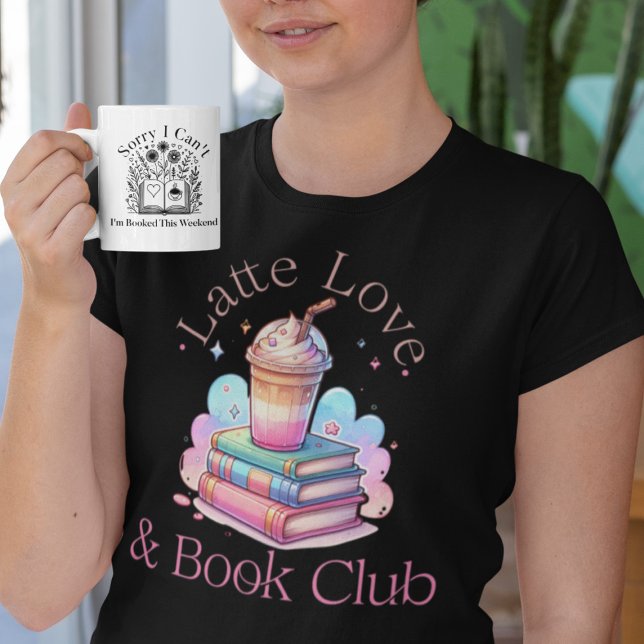 Camiseta Latite Love and Book Club - Folha de Cartoon (Criador carregado)