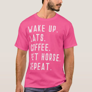 Camiseta Lats acordar Lats Café Pet Horse Repetir Peso