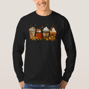Camiseta Latte de especiarias de abóbora de Halloween Café 