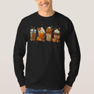 Camiseta Latte de Tempero de Abóbora Café de Outono Tempero