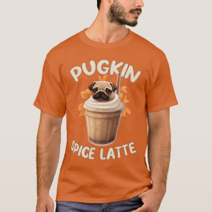 Camiseta Latte de Tempero de Pugkin Engraçado Café