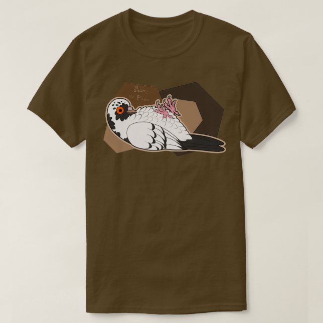 Camiseta Latte o pombo 2 (Frente do Design)
