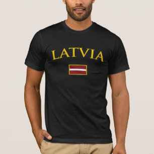 Camiseta Latvia dourado