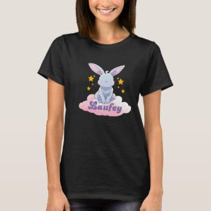 Camiseta "Laufey Bunny em uma Nuvem com Estrelas - Design F